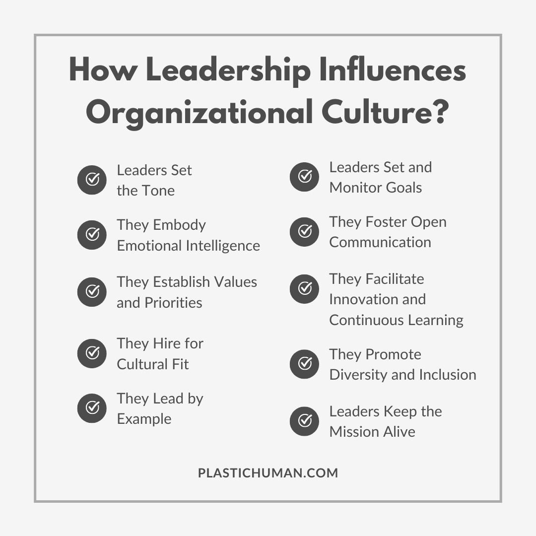 how leadership influences organizational culture